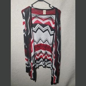 Faded glory read and black sweater